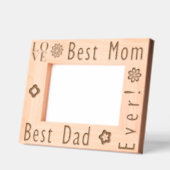 Elegante bloem, liefde, beste moeder en beste vade gegraveerde lijstjes (Links)