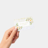 Elegante Bloem Marmer Chic Trendy Pastel Badge (Handheld)