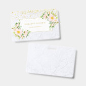 Elegante Bloem Marmer Chic Trendy Pastel Badge (Voor- en achterkant)