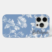 Elegante bloem met naam Case-Mate iPhone case (Achterkant (horizontaal))