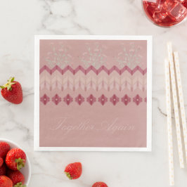 Elegante bloem met roze rood servet
