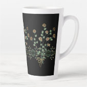 Elegante bloem met zwart latte mok (Rechts)