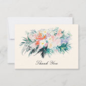 Elegante Bloem Moderne Bloemboeket Bedankkaart (Voorkant)