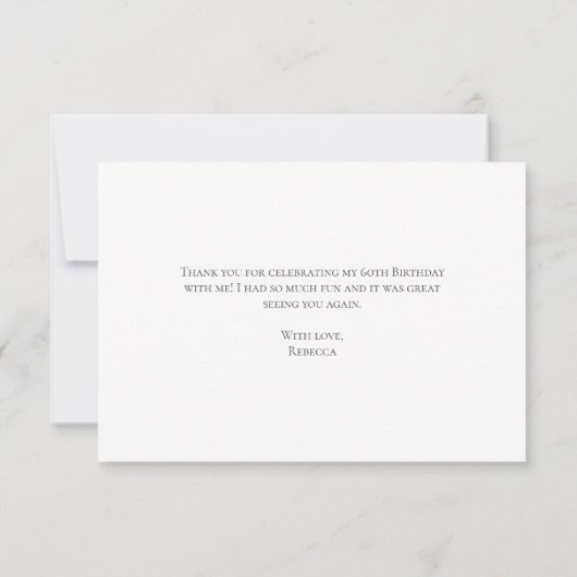 Elegante Bloem Moderne Bloemenboeket Bedankkaart (Achterkant)