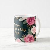 Elegante Bloem Moederdag Moeder Design Koffiemok (Voorkant rechts)