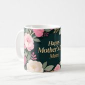 Elegante Bloem Moederdag Moeder Design Koffiemok (Voorkant links)