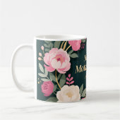 Elegante Bloem Moederdag Moeder Design Koffiemok (Links)