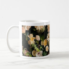 Elegante Bloem Motief Mok | Neutrale Esthetiek Bri