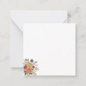 Elegante bloem notitiekaartje (Voorkant)