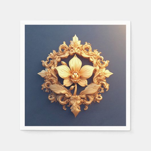 Elegante bloem op  achtergrond servet (Voorkant)