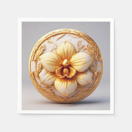 Elegante bloem op  achtergrond servet (Voorkant)