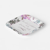 Elegante Bloem  Papieren Bordje (Gebogen)