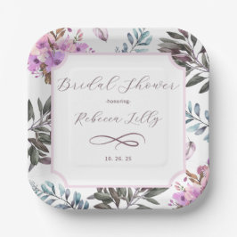 Elegante Bloem Papieren Bordje