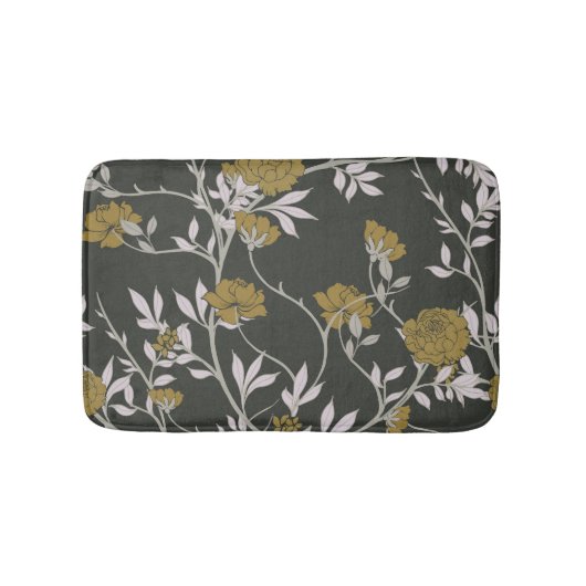 Elegante bloem: patroonontwerp. badmat (Voorkant)