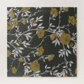 Elegante bloem: patroonontwerp. legpuzzel (Horizontaal)