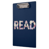 Elegante bloem READ typografie - Pastel botanisch  Klembord (Links)