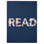 Elegante bloem READ typografie - Pastel botanisch  Klembord (Achterkant)