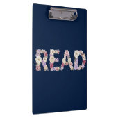 Elegante bloem READ typografie - Pastel botanisch  Klembord (Rechts)
