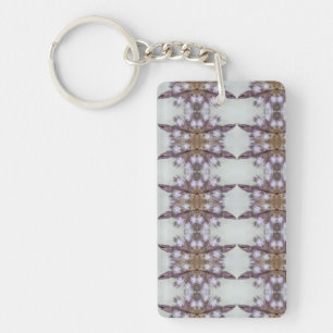 Elegante Bloem Rhombus Art variatie9 collectie Sleutelhanger