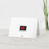 Elegante bloem rode roos verjaardag kaart (Achterkant)