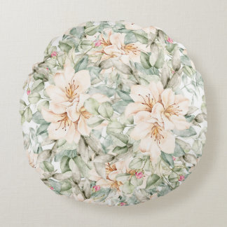 elegante bloem rond kussen