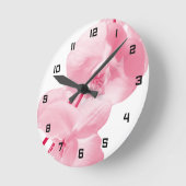 Elegante Bloem Rood Ronde Klok (Hoek)