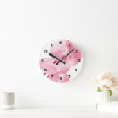 Elegante Bloem Rood Ronde Klok (Huis)