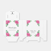 Elegante bloem roze meisje eerste communie bedankdoosjes (Uitgevouwen)