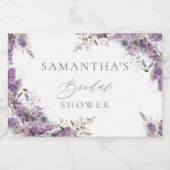 Elegante Bloem Sering Bruidsmeisjesfeest Sparkling Wijnetiket (Enkel label)