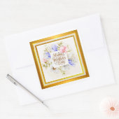Elegante bloem sticker Gelukkige Moederdag (Envelop)