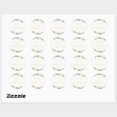 Elegante bloem sticker in goud roze bruidsdouche (Vel)