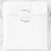 Elegante bloem sticker in goud roze bruidsdouche (Tas)