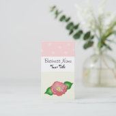 Elegante bloem/ Stippen Visitekaartje (Staand voorkant)