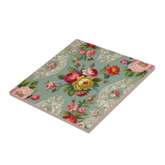  Elegante Bloem Tegeltje (Zijkant)