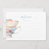 Elegante Bloem Thee Bridal Brunch Advies Kaart (Voorkant)