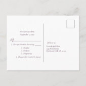 Elegante bloem |  Trouw RSVP uitnodigingsbriefkaar Uitnodiging Briefkaart (Achterkant)