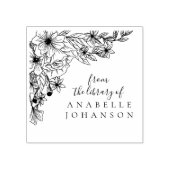 Elegante bloem uit de Lbrary van het Boek Rubberstempel (Afrduk)