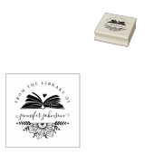 Elegante bloem uit het bibliotheekboek rubberstempel (Gestempeld)