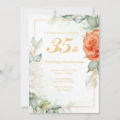 Elegante bloem uitnodiging in script (Voorkant)