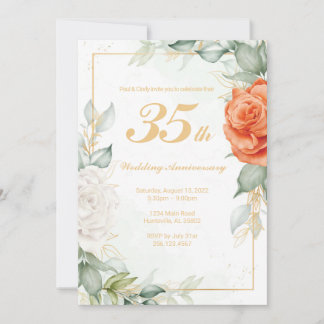 Elegante bloem uitnodiging in script