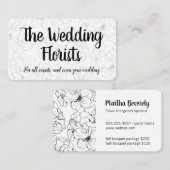 Elegante Bloem Visitekaartje (Voorkant / Achterkant)