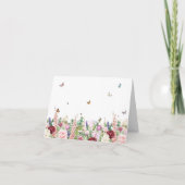 Elegante Bloem Vlinder Bruids-Shower Bedankkaart (Achterkant)