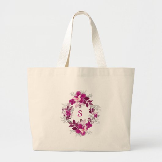 Elegante Bloem Vlinder Tote Tas (Voorkant)