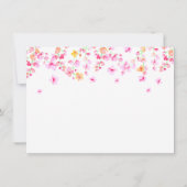 Elegante bloem voor je bericht bedankkaart (Achterkant)