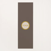 Elegante bloem voor leven op bruine achtergrond yogamat (Achterkant)