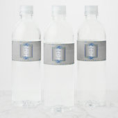 Elegante Bloem Waterfles Etiket (Flessen)