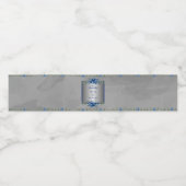 Elegante Bloem Waterfles Etiket (Enkel label)