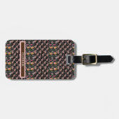 Elegante Bloem Waterverf aanpassen Bagagelabel (Voorkant horizontaal)