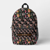 Elegante Bloem Waterverf aanpassen Bedrukte Rugzak (Voorkant)