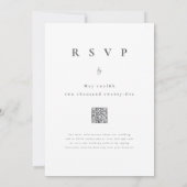 Elegante Bloem Waterverf Blauw Huwelijk Qr Code Kaart (Achterkant)